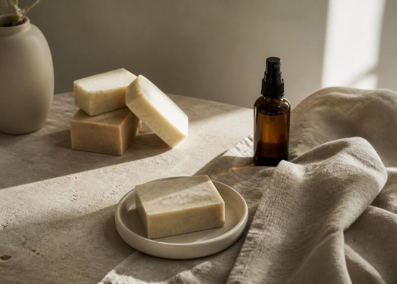 ALALELA Room Sprays — editorial still life